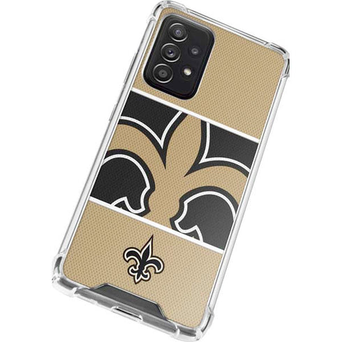NFL New Orleans Saints Zone Block Galaxy A52 5G Clear Case